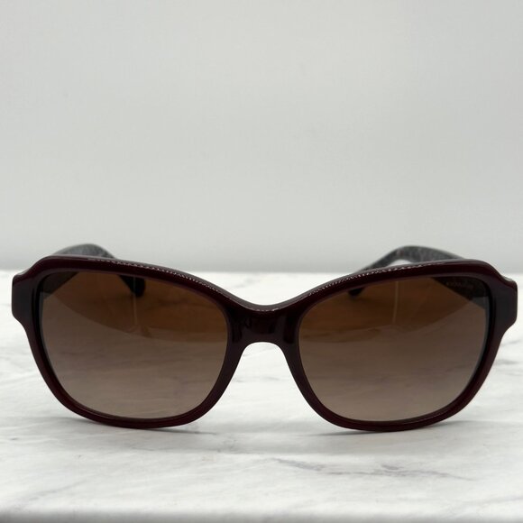 Coach Womens Sunglasses Oxblood Square Brown Gradient HC8232 550913 56 17 140mm - Picture 2 of 10